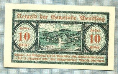 A2135 BANCNOTA NOTGELD- AUSTRIA 10 HELLER -1920-SERIA FARA-starea care se vede foto