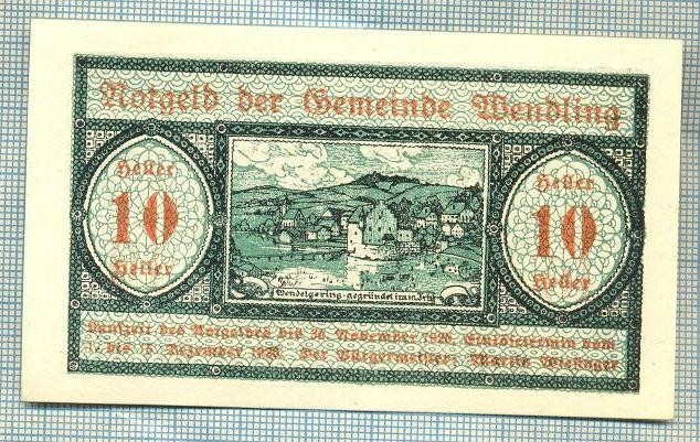 A2135 BANCNOTA NOTGELD- AUSTRIA 10 HELLER -1920-SERIA FARA-starea care se vede