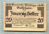 A2040 BANCNOTA NOTGELD- AUSTRIA-20 HELLER -1920-SERIA FARA-starea care se vede