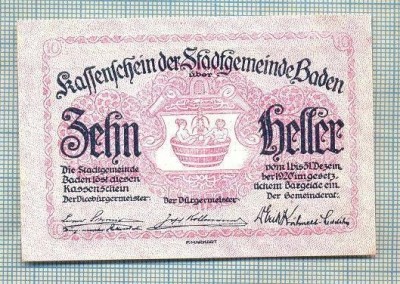 A2065 BANCNOTA NOTGELD- AUSTRIA 10 HELLER -1920-SERIA FARA-starea care se vede foto