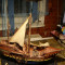 Macheta corabie lemn -vintage -pentru reconditionat! / lucrata manual.