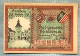 A2055 BANCNOTA NOTGELD- AUSTRIA-20 HELLER -1920-SERIA FARA-starea care se vede