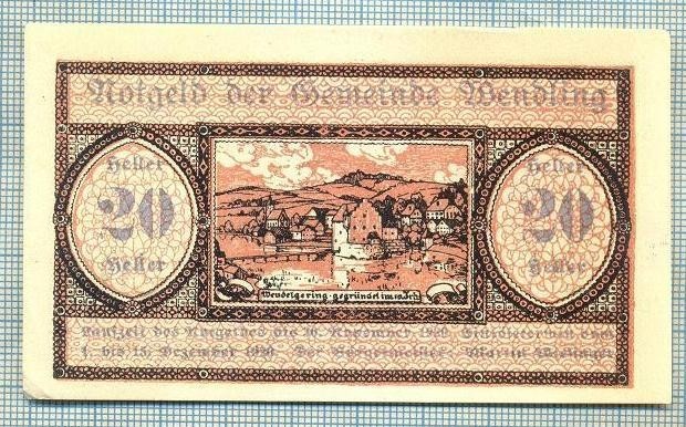 A2027 BANCNOTA NOTGELD- AUSTRIA-20 HELLER -1920-SERIA FARA-starea care se vede