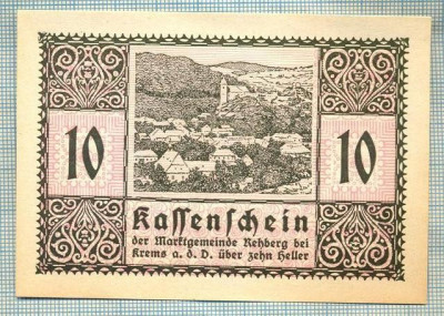 A2018 BANCNOTA NOTGELD- AUSTRIA-10 HELLER -1920-SERIA FARA-starea care se vede foto