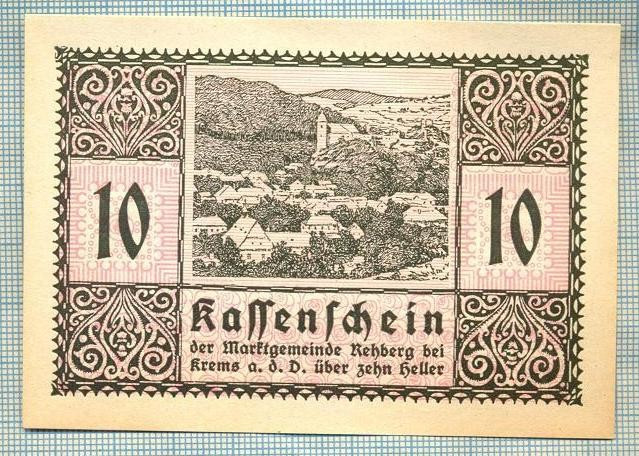 A2018 BANCNOTA NOTGELD- AUSTRIA-10 HELLER -1920-SERIA FARA-starea care se vede