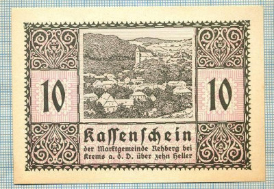 A2081 BANCNOTA NOTGELD- AUSTRIA 10 HELLER -1920-SERIA FARA-starea care se vede foto