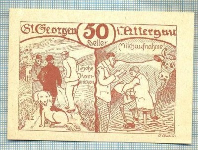 A2068 BANCNOTA NOTGELD- AUSTRIA 50 HELLER -1920-SERIA FARA-starea care se vede foto