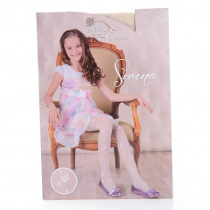 Ciorapi pantalon cu model pentru copiii Serena 20DEN crem foto