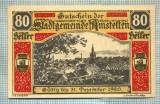 A2095 BANCNOTA NOTGELD- AUSTRIA 80 HELLER -1920-SERIA FARA-starea care se vede