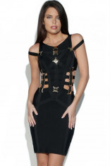 BAN314-1 Rochie bandage eleganta, accesorizata foto