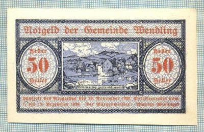 A2035 BANCNOTA NOTGELD- AUSTRIA-50 HELLER -1920-SERIA FARA-starea care se vede foto