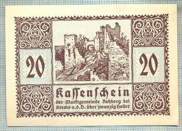 A2084 BANCNOTA NOTGELD- AUSTRIA 20 HELLER -1920-SERIA FARA-starea care se vede