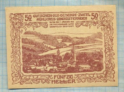 A2064 BANCNOTA NOTGELD- AUSTRIA 50 HELLER -1921-SERIA FARA-starea care se vede foto