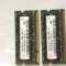 Kit Placute memorie ram laptop 2x 2gb DDR2 Hynix 800Mhz PC2-6400s 666-12 AB-C