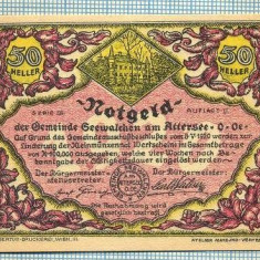 A2026 BANCNOTA NOTGELD- AUSTRIA-50 HELLER -1920-SERIA FARA-starea care se vede