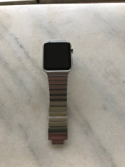 Apple Watch 1ST Gen Stainless Steel Link Bracelet 42mm stare excelenta , FULL ! foto