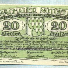 A2011 BANCNOTA NOTGELD- AUSTRIA-20 HELLER -1920-SERIA FARA-starea care se vede