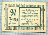 A2112 BANCNOTA NOTGELD- AUSTRIA 90 HELLER -1920-SERIA FARA-starea care se vede