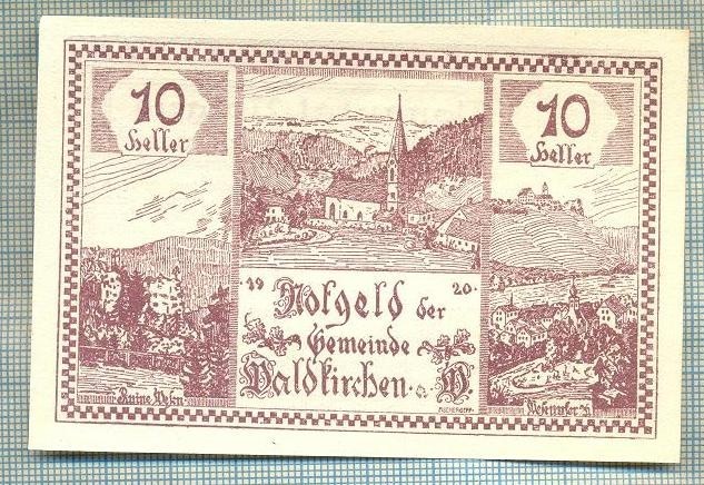 A2075 BANCNOTA NOTGELD- AUSTRIA 10 HELLER -1920-SERIA FARA-starea care se vede