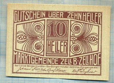 A2087 BANCNOTA NOTGELD- AUSTRIA 10 HELLER -1920-SERIA FARA-starea care se vede foto