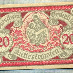 A2071 BANCNOTA NOTGELD- AUSTRIA 20 HELLER -1920-SERIA FARA-starea care se vede