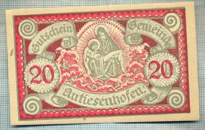 A2071 BANCNOTA NOTGELD- AUSTRIA 20 HELLER -1920-SERIA FARA-starea care se vede foto