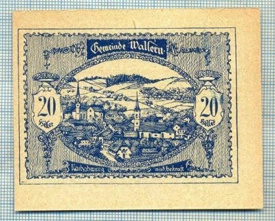 A2154 BANCNOTA NOTGELD- AUSTRIA 20 HELLER -1920-SERIA FARA-starea care se vede foto