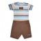 Set body si pantalon scurt maro-albastru 0-3 luni Calvin Klein