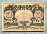 A2171 BANCNOTA NOTGELD- AUSTRIA 20 HELLER -1920-SERIA FARA-starea care se vede