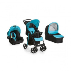 Set Carucior 3 in 1 Shopper SLX Trioset Caviar Aqua Hauck foto