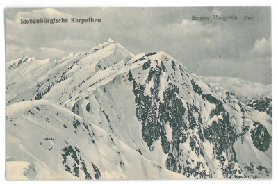 3648 - MOUNTAIN CARPATI, Sibiu, winter - old postcard, CENSOR - used - 1917 foto