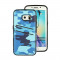 Husa plastic aspect camuflaj si loc pt card pentru Samsung Galaxy S6 EDGE