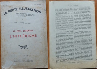 Le petite illustration ; Pericolul extern al hitlerismului , Paris , Nov. 1938 foto