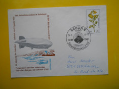 HOPCT PLIC S 25 GERMANIA 1981 BERLIN ANIVERSARE ZEPPELIN POLAR -COSMOS SPACE foto