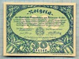 A2183 BANCNOTA NOTGELD- AUSTRIA 30 HELLER -1920-SERIA FARA-starea care se vede