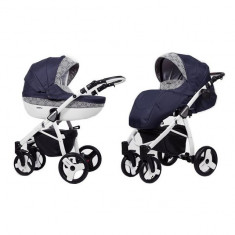 Carucior 3 in 1 Mila White Blue Lace Kunert foto