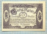 A2170 BANCNOTA NOTGELD- AUSTRIA 20 HELLER -1920-SERIA FARA-starea care se vede