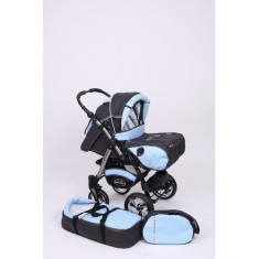 Carucior 2 in 1 Junior Plus Graphite Light Blue Baby-Merc foto