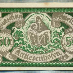 A2184 BANCNOTA NOTGELD- AUSTRIA 50 HELLER -1920-SERIA FARA-starea care se vede