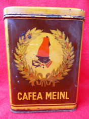 CAFEA MEINL - cutie veche cu reclama - perioada interbelica foto