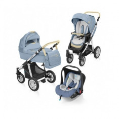 Carucior 3 in 1 Dotty Denim Blue Baby Design foto