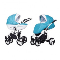 Carucior 3 in 1 Mila White Blue Sky Kunert foto