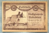 A2168 BANCNOTA NOTGELD- AUSTRIA 10 HELLER -1920-SERIA FARA-starea care se vede