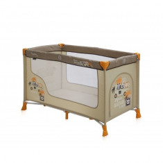 Patut pliant cu 1 nivel Nanny 120 x 60 cm Beige Safari Tours Lorelli foto