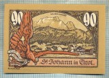 A2164 BANCNOTA NOTGELD- AUSTRIA 90 HELLER -1921-SERIA FARA-starea care se vede