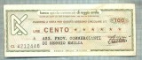 A2197 ASIGNAT BILET BANCA AGRICOLA COMMERCIALE - 100 LIRE-starea cese vede