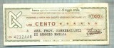 A2197 ASIGNAT BILET BANCA AGRICOLA COMMERCIALE - 100 LIRE-starea cese vede