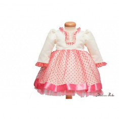 Rochita botez Little Pink Rose 2-3 ani Atelier Bebe foto