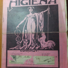 revista higiena anul 1,nr. 10 din 1 iunie 1912