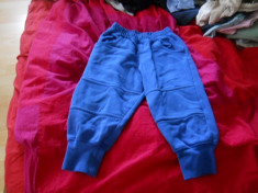 Pantalon de trening albastru bumbac 100% copii 2-3 ani foto